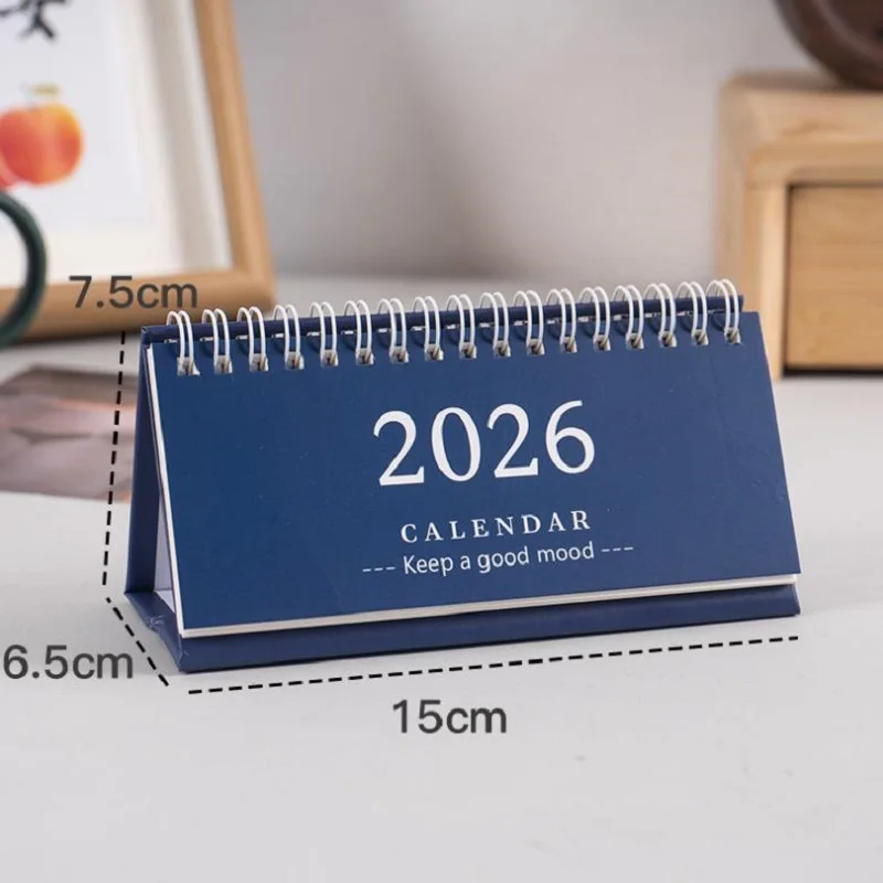 English Mini Desk Calendar 2026 Simple Style Desktop Display Portable Calendar Desktop Decoration Handmade Diary