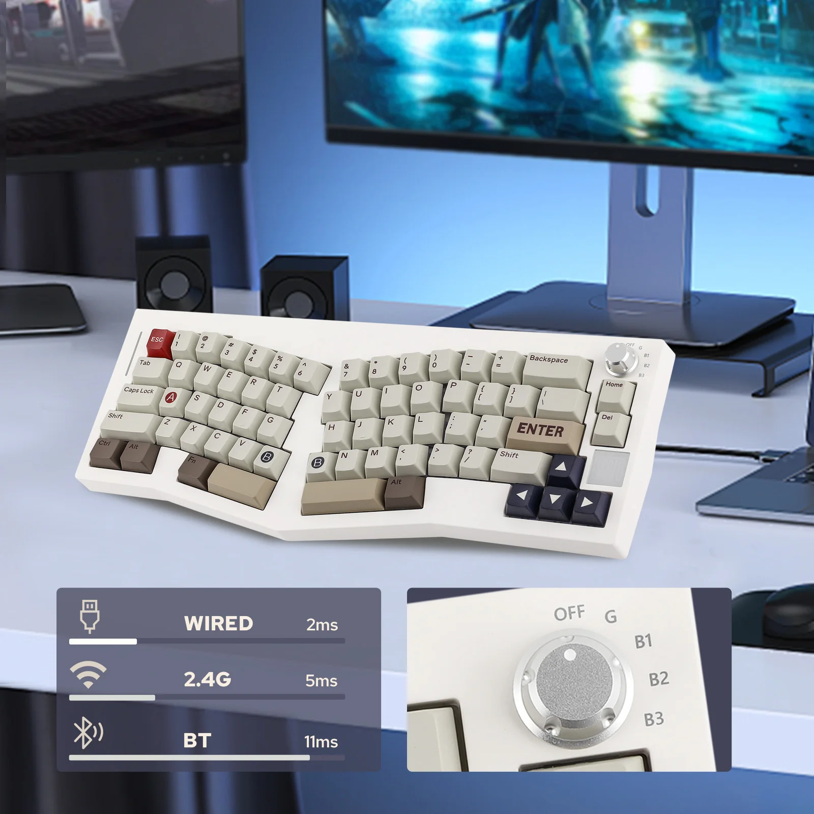 EPOMAKER Alice 66 65% Alice Layout VIA Przewodowa/Bluetooth