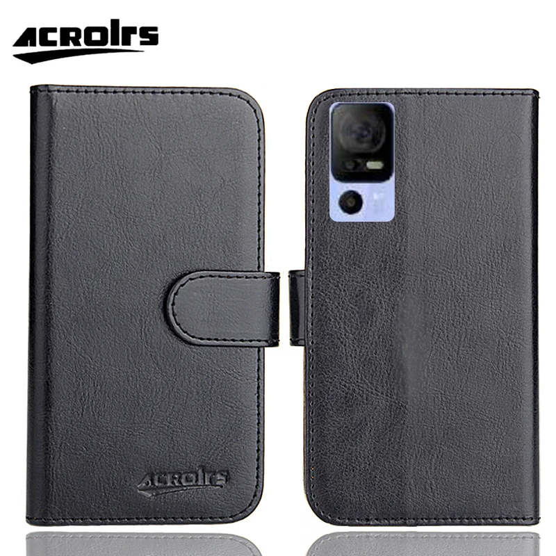 

For Sharp Aquos V7 Plus Case 6.74" 6 Colors Flip Ultra-thin Fashion Customize Soft Leather Exclusive Phone Crazy Horse Cover