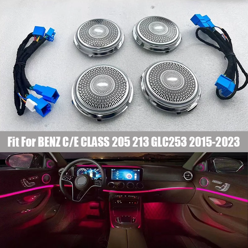 

Atmosphere Light Fit for Benz C-class 205 E-class 213 GLC253 2015-2023 Luminous Mid Range Speaker Cover Interior Modification