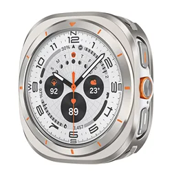 Durable Metal Protective Watch Case for 47mm Watches - Original Drop-Resistant Design (Ti orange)