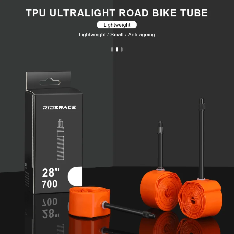 Description Picture 3 of itemRIDERACE Ultralight Bike Inner Tube 700X18 23 25 28 30 32 Road Cycling Bicycle TPU Tire 45mm 65mm 85mm Length French Valve