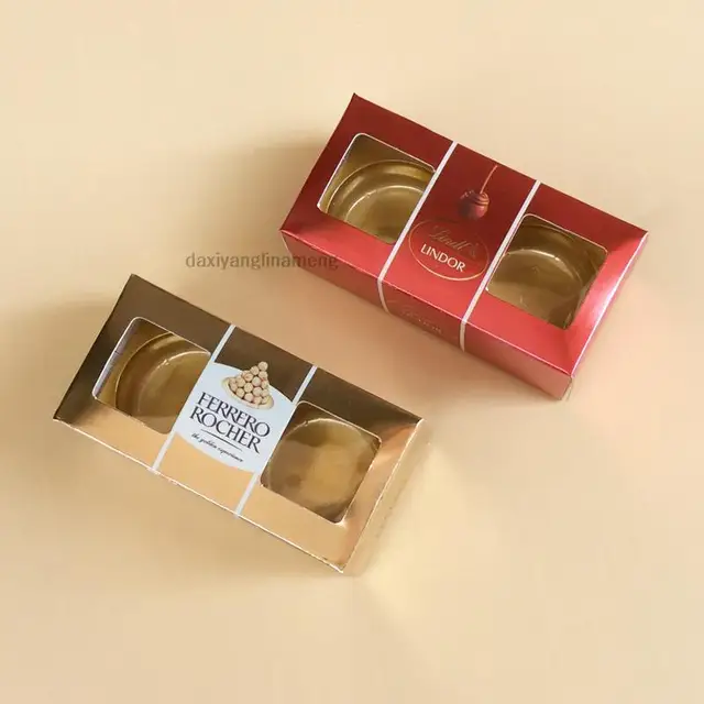 10Psc/Tétel Lindt Fe-Rrero 2 Gabona Töltelék És Örömteli Doboz Európai Stílusú Esküvői Cukorka Visszatér