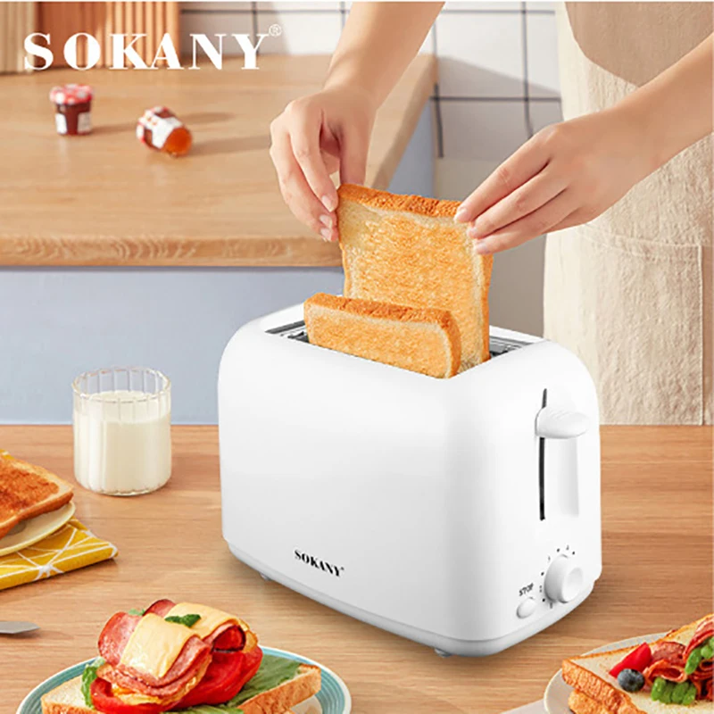 2024 new 2 Slices Bread Toaster for Sandwiches Waffles Extra Wide Slot Toasters Electric Kitchen Double Oven Mini Toaster 6