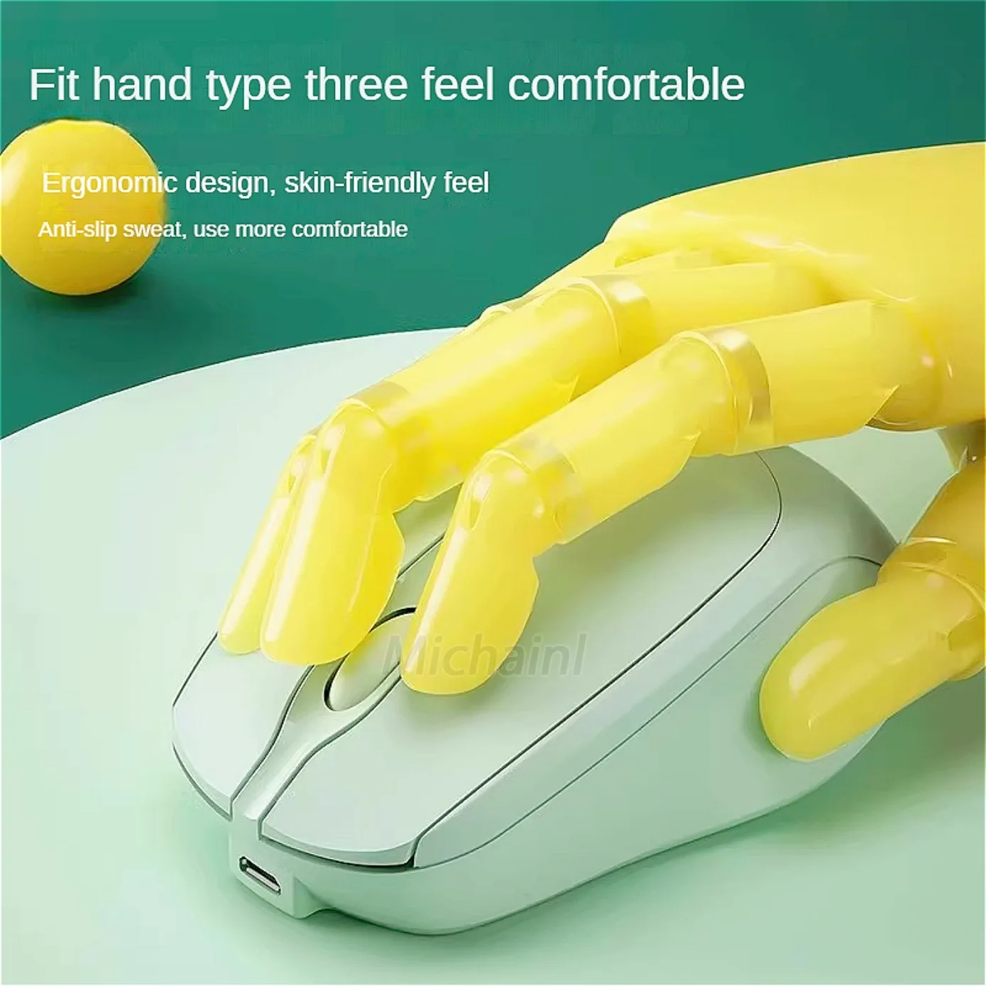 Wireless Mouse Ergonomic Bluetooth 1600DPI for Xiaomi MacBook Tablet Computer Laptop 2.4GHz USB PC Setup Accessories