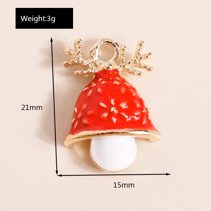 Leslie 10 stücke 23*17mm Cartoon Weihnachten Santa Claus Charms Für Schmuck Machen Diy Nette Weihnachten Ohrring Armband neceklcae Anhänger – Detail 11