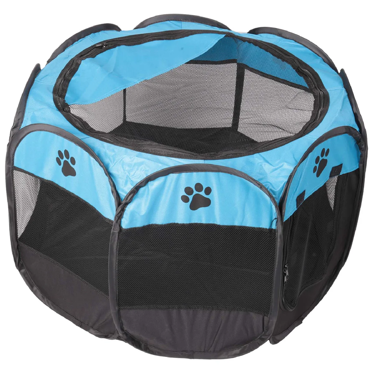 

Portable Folding Pet tent Dog House Cage Dog Cat Tent Playpen Puppy Kennel Easy Operation Octagon Fence B