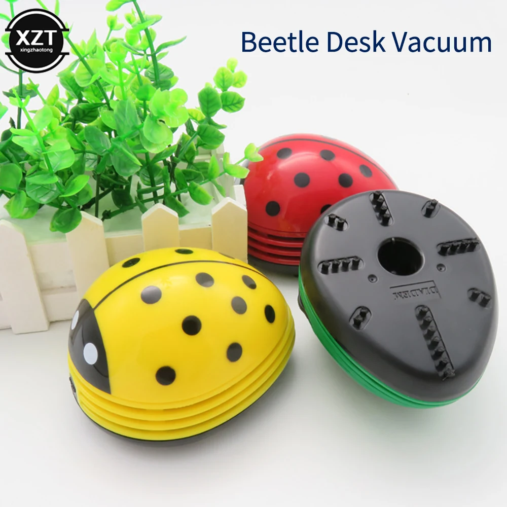 Mini Ladybug Vacuum Table Vacuum Cleaner Dust Cleaner Desktop Coffee Dust Collector For Home Office Desktop cleaning Mini Desktop Vacuum Cleaner