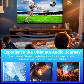 Sound Bar TV Sound System Bluetooth Speaker Wireless Subwoofer Bass Home Theater Rechargeable Lound Portable Speaker 5