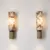 FSS Modern Chinese Marble Wall Lamp Copper Light Luxury Natural Marble Wall Lamp Villa Aisle Corridor Bedroom Study Wall Lamp