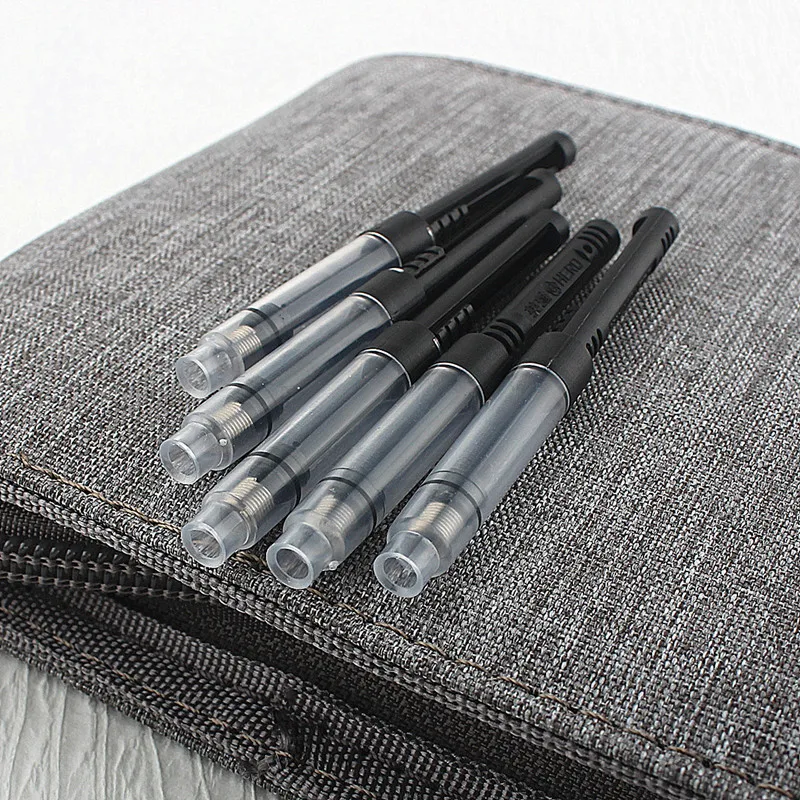 10pcs 3.4mm 2.6MM Black Fountain Pen Ink Refill Cartridges Stationery Office School Supplies