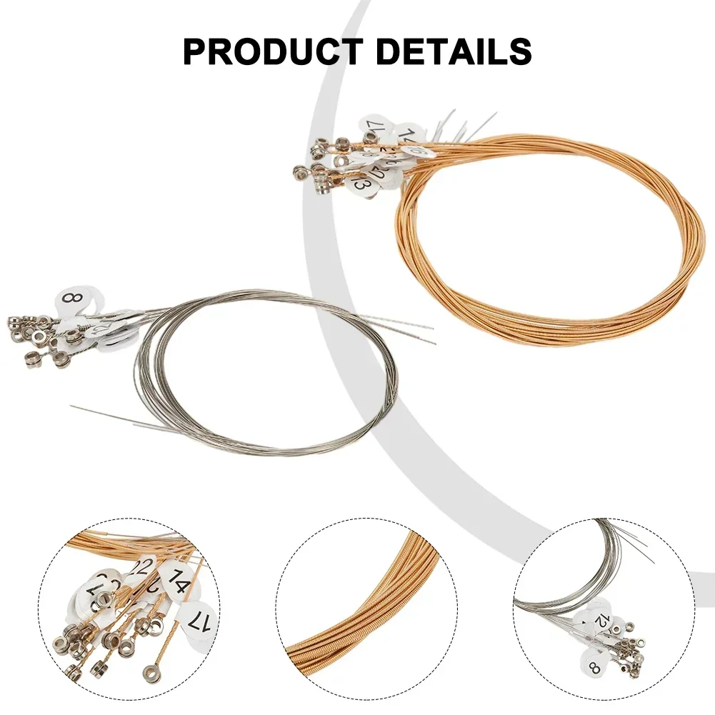 6 Pcs High Quality Guitar Strings 15/16/19/21/24Strings Lyre Brass Strings Set Nylon String Replacement Accessories