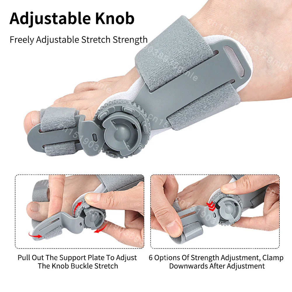 Unisex Bunion Corrector Foot Hallux Valgus Braces Rotatable Toe Separator Straightener Adjustable Pedicure Finger Toe Corrector