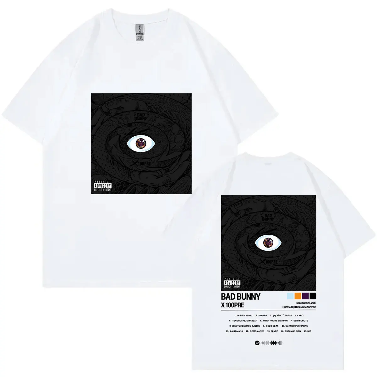 Rapper Bad Bunny Nadie Sabe Lo Que Va A Pasar Mafranana Album Graphic T-Shirt Unisex Hip Hop Vintage Tees Fashion Trend T-Shirt