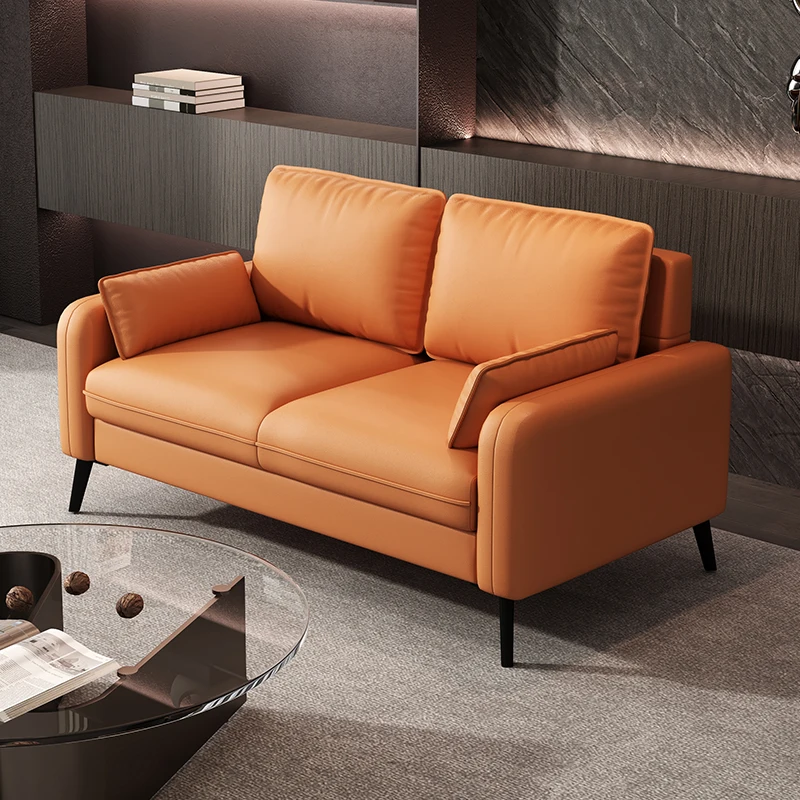 

Nordic Reading Sofa Cheap Simple Loveseat Chaise Lounge Back Sofa Orange Small Double Muebles Para Salas Modernos Home Furniture