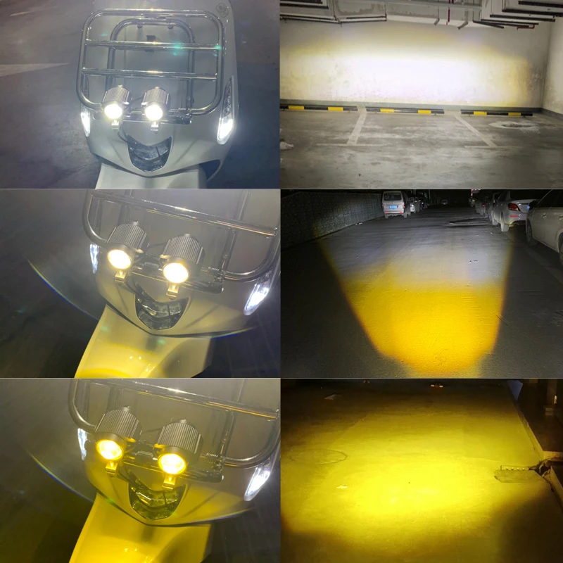 Motorcycle LED Lights Motorcycle Accessories Fog spotlights auxiliary headlights Electric Projector Lenses