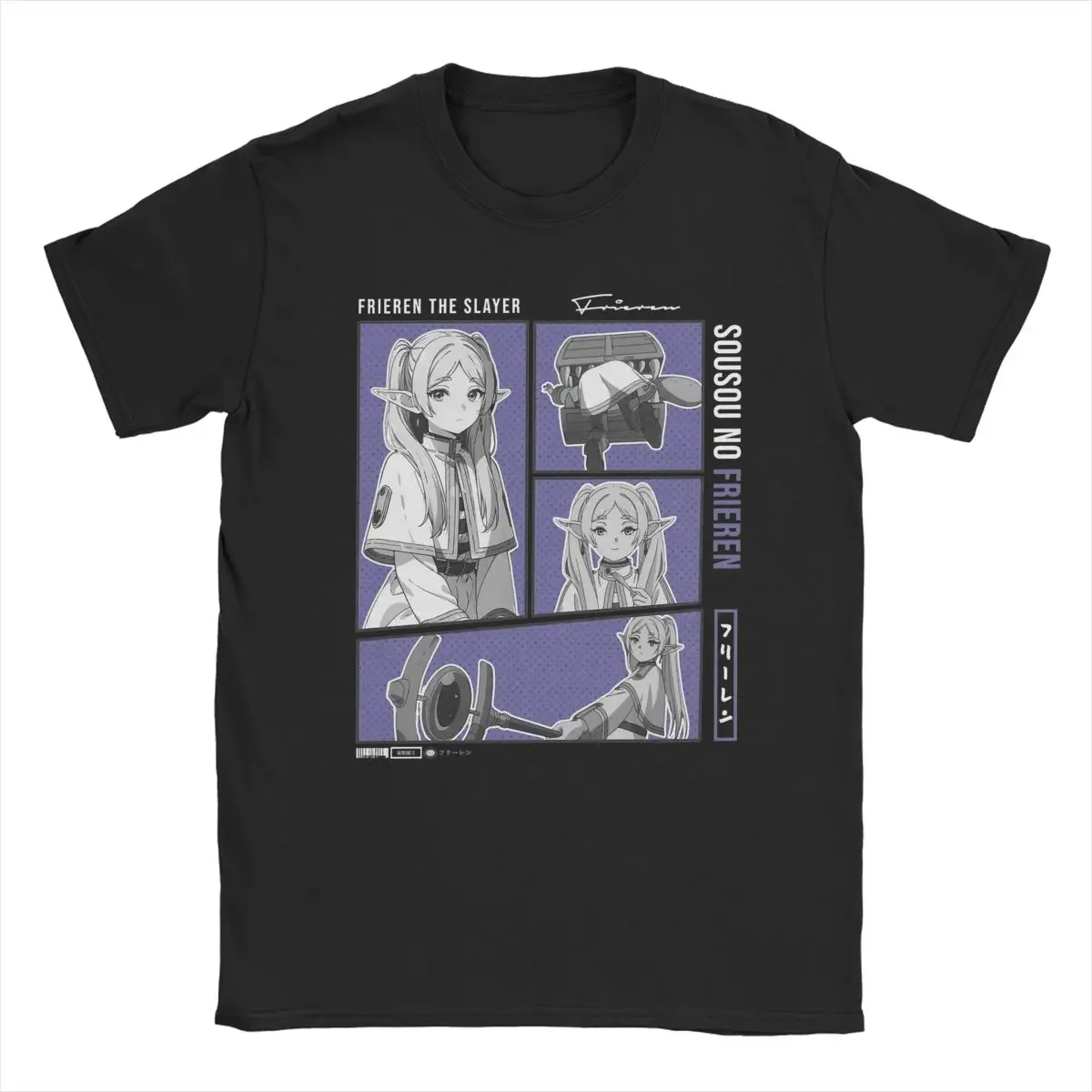 

Sousou No Frieren T-Shirt for Men Japanese Anime Vintage 100% Cotton Tee Shirt Crewneck Short Sleeve T Shirt Gift Idea Tops