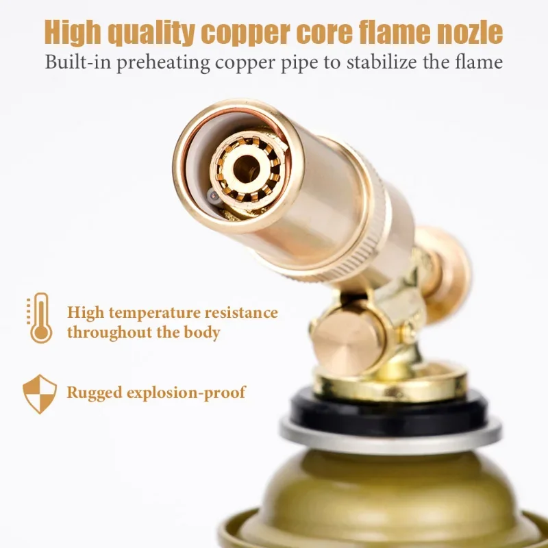 Welding Torch Gas Burner Flame Gun High Temperature Brass Copper Gas Torch Brazing Solder Propane Welding Plumbing gas torch welding torch gas burner