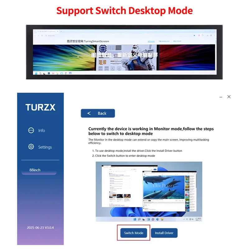 8.8" IPS USB Monitor 2