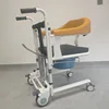 Elderly Patient Bed-Ridden Adjustable Nursing Transport Moving Hydraulic Transfer Lifter Lifting Commode Chair with Toliet 3