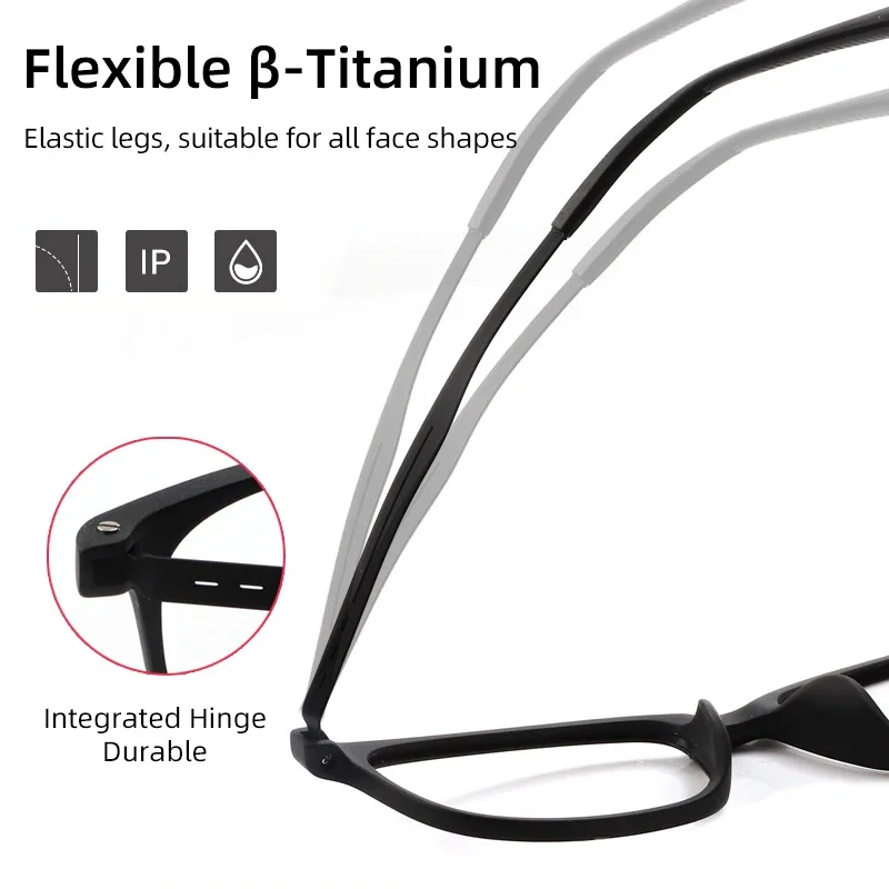 Ultra-Light Classic Round Anti Blue Ray Reading Glasses with Titanium Legs