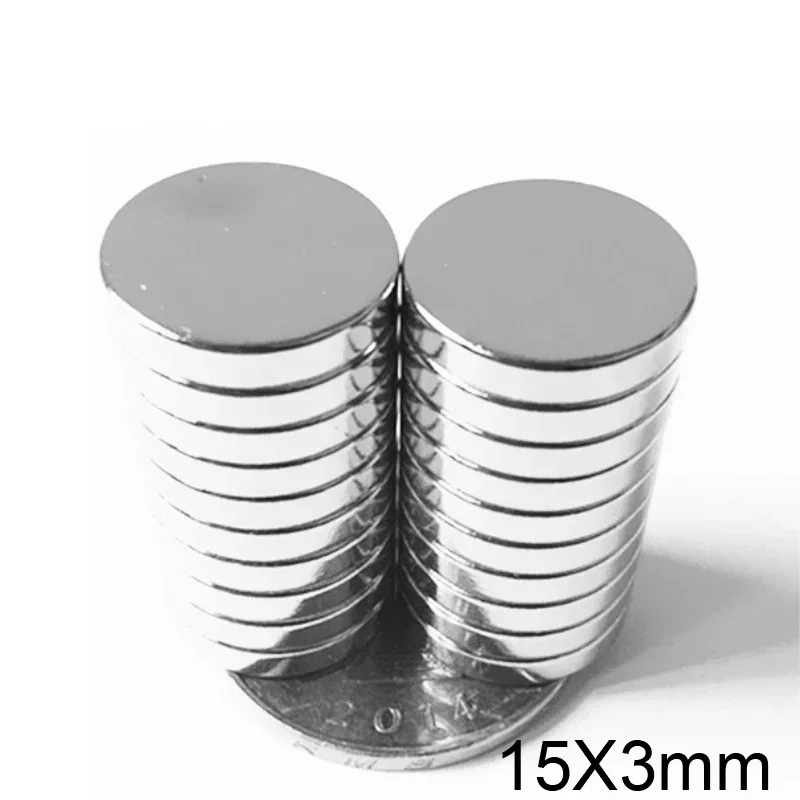 5/10/20/50/100pcs 15x3 Search Minor Magnet Dia 15mm x 3mm Bulk Small Round Magnetic 15x3mm Neodymium Disc Magnets 15*3