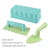 3 pieces of snow beach toy sand fun brick sand castle mold for winter and summer build snow outdoor children's birthday toy gift 1