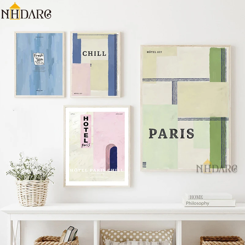 NHDARC New Arrivals Canvas Print Poster Painting Niche Scenery Wall Pictures Art Modern Nordic Korea Living Room Home Decoration |