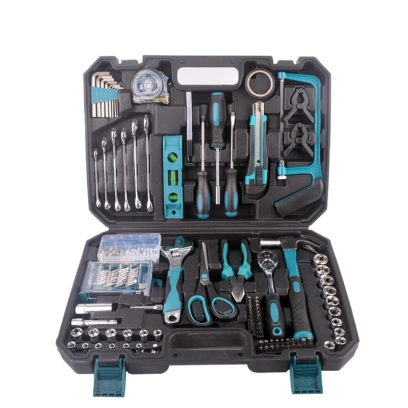 High quality fashion design multi-piece set home car bike repair artisan hardware kit home hand kit portable toolbox 6