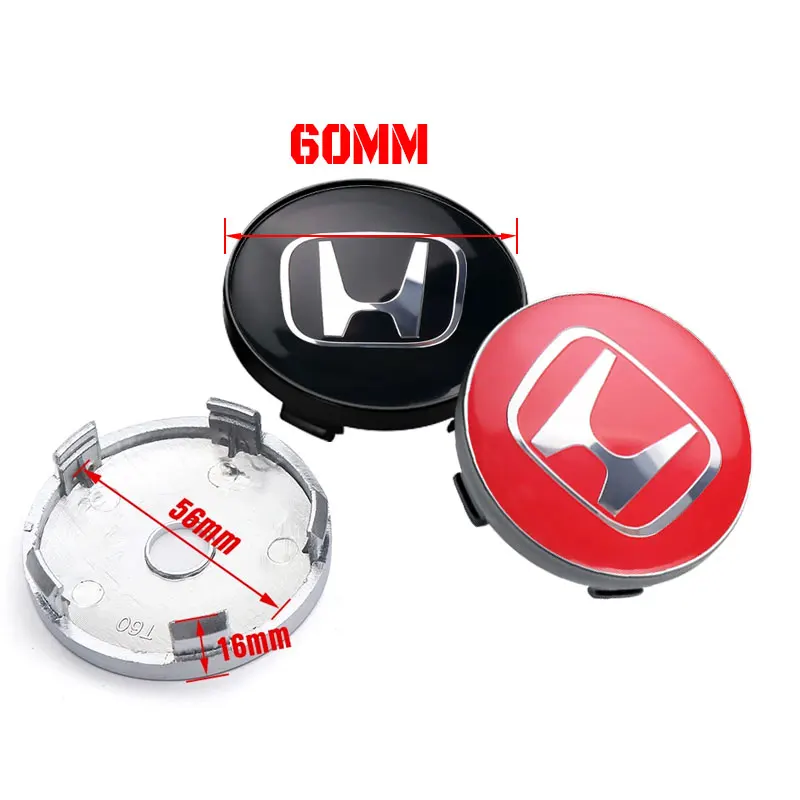 Car Wheel Center Cover Hub Caps Badge Auto Accessorie 4pcs For Honda Mugen INSPIRE VTEC DOHC Modulo Vezel CITY CIVIC RR wheel hub covers wheel hub caps