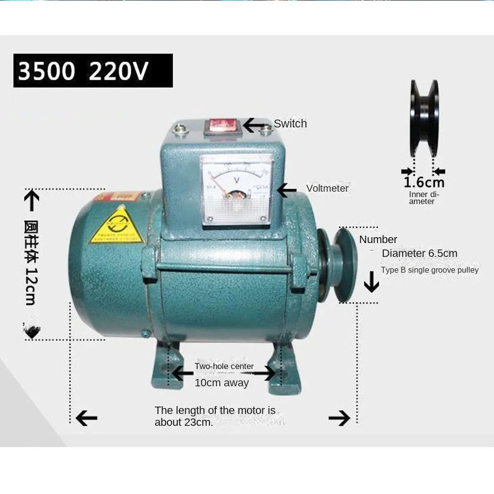 High Power Small Pulley Type Permanent Magnet Lighting Generator 3500W 220V Factory for Sale portable gas generator