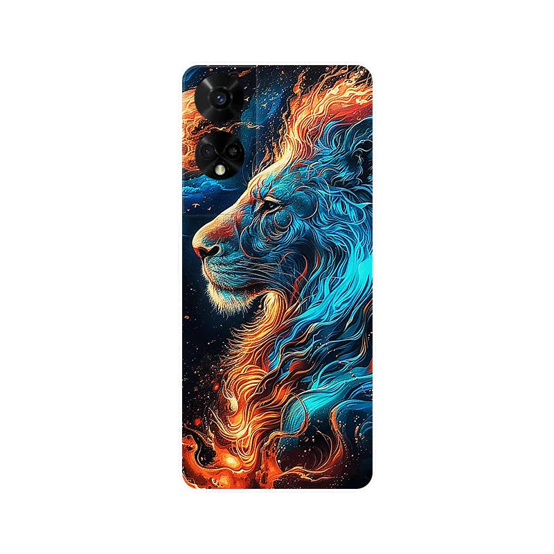 Floral Wolf Soft Silicone Shockproof Phone Cover