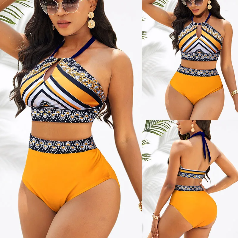 

2023 New Women Swimwear Swimsuit Female Print Bikini Set Summer New Design Printing Tankini Monokini Bathing Suit Beach Wear