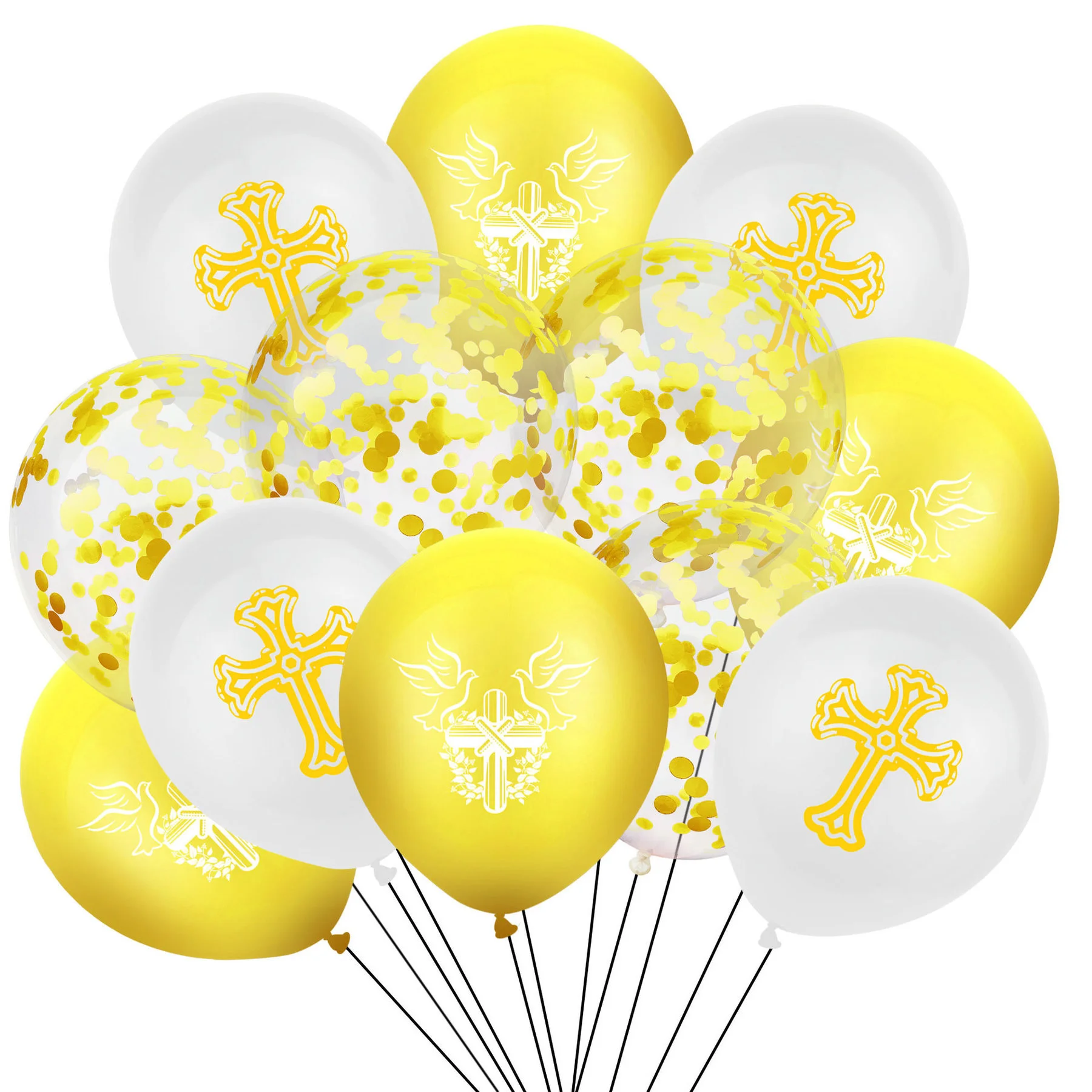 Пасхальные воздушные шары в виде креста с раздвоенным крестом