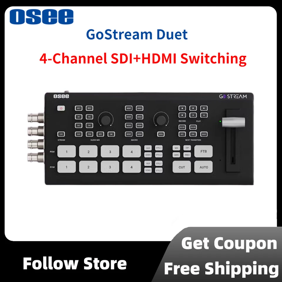 OSEE GoStream Duet 4 チャンネル SDI+HDMI スイッチング マルチマシン
