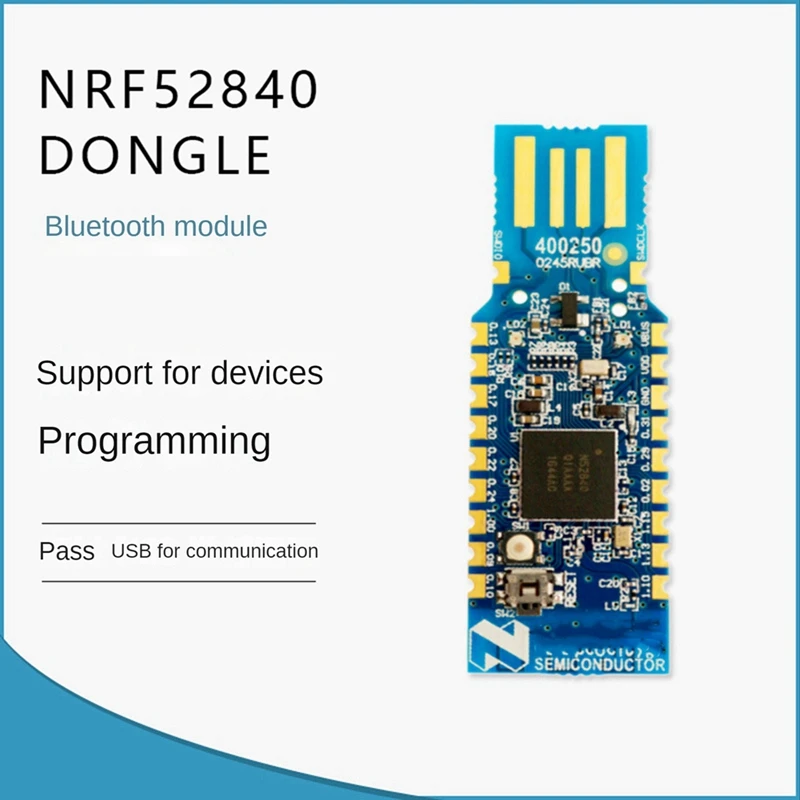 

NRF52840 Development Module Support Programming RGB LED Green LED Button And 15GPIO For Eval