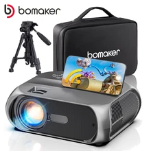 

BOMAKER S5 LED Projector Android WIFI Full HD Support 1080P 300 inch Big Screen Projector Home Theater Video Beamer with Bracket