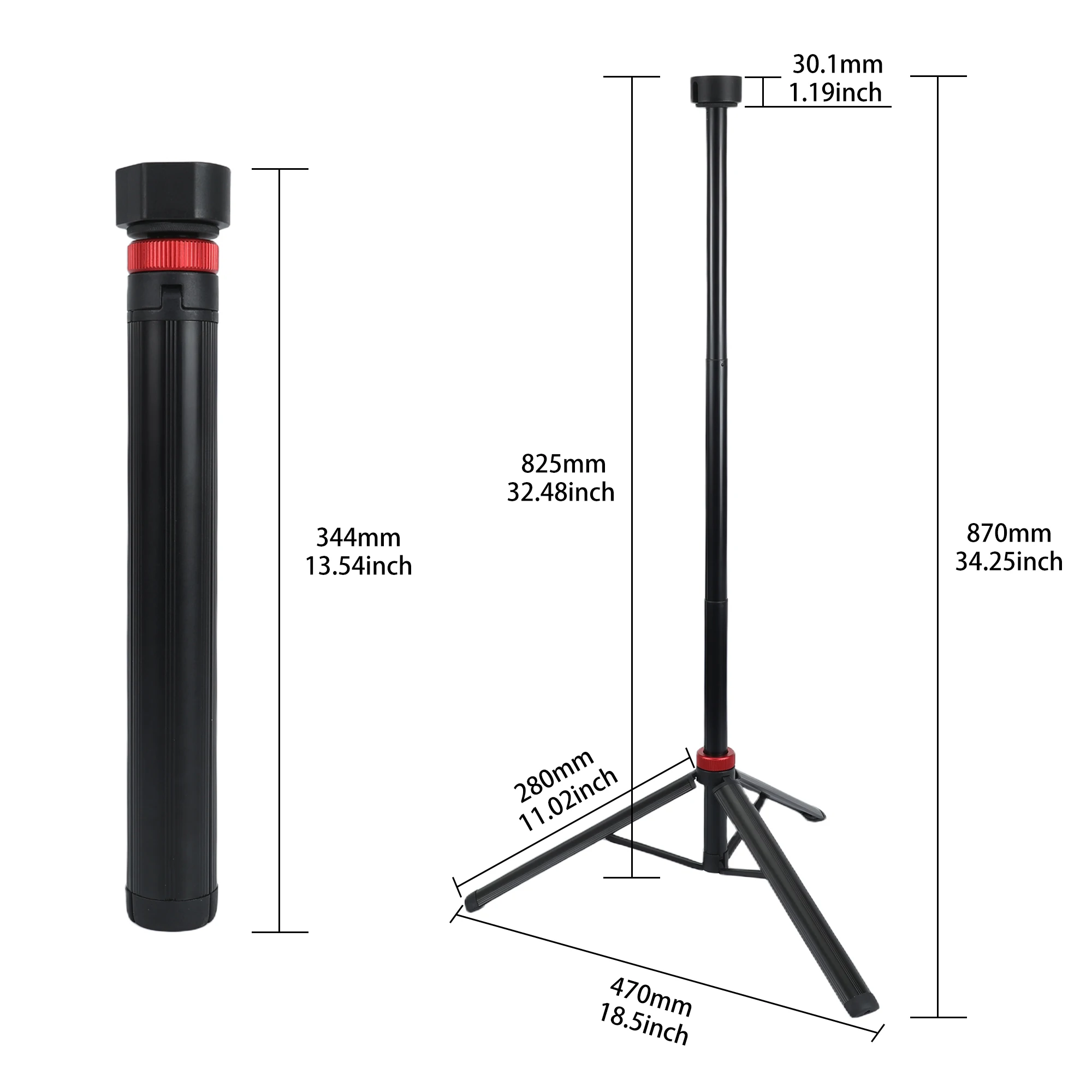 Portable Starlink Mini Tripod Stand with Adjustable Height and Adapter