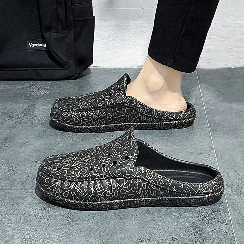 Men's Casual Beach Slides - Comfortable Eva Flat Slippers_voghion.com