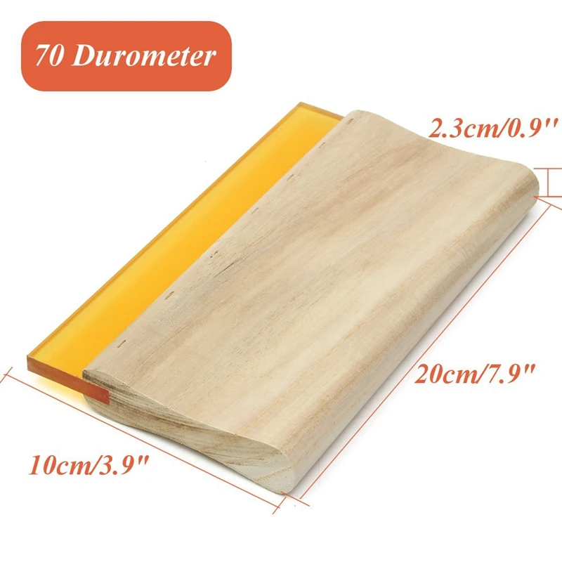8 Inch Silk Screen Printing Press Squeegee Single 70 Durometer Ink Scraper Tools 2