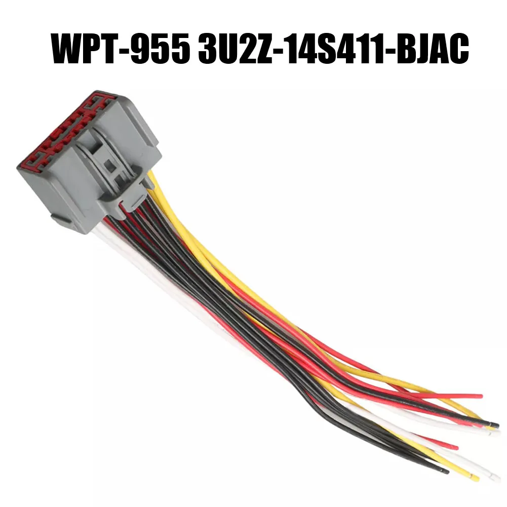 

1x New Equivalent Replacement Pigtail Harness Fits For Ford #WPT-955 3U2Z-14S411-BJAC Gray ABS Car Replacement Accessories