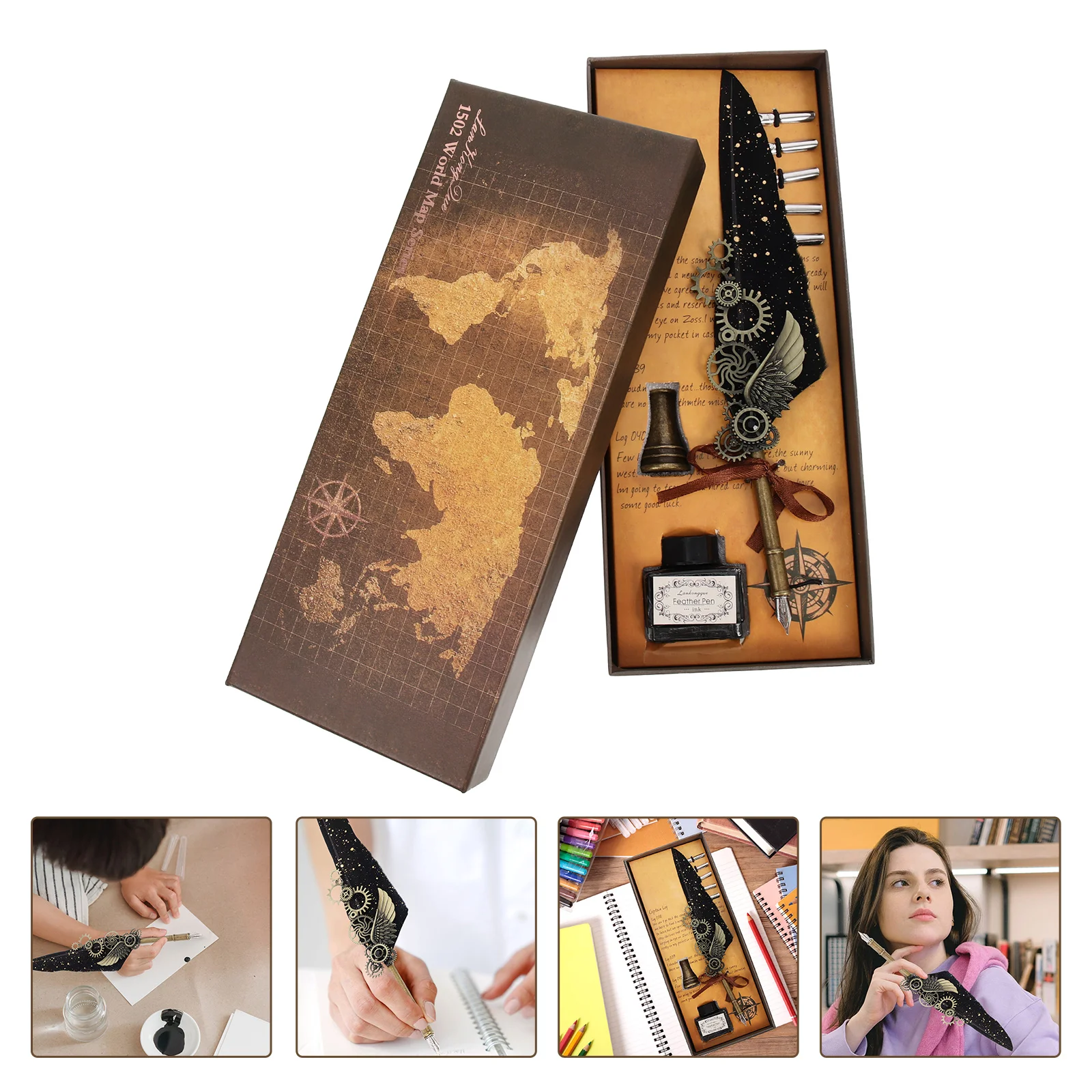 

Аксессуары ручка Ретро Декор каллиграфия Quill искусственная фотография