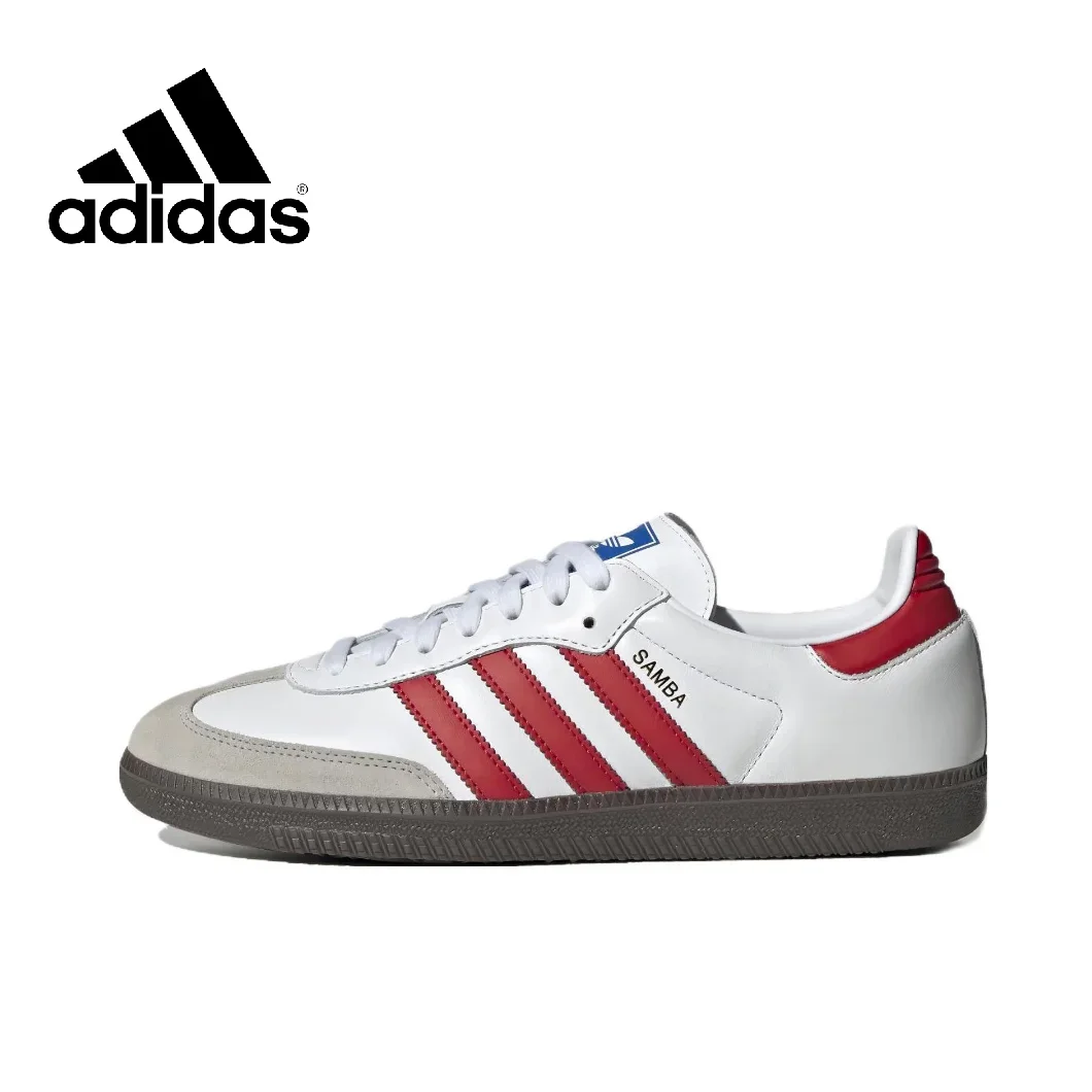 thumbnail image 1 of Pantalones cortos de tabla de tiro bajo suaves y cómodos Samba OG de Adidas, nuevos en oferta, para hombre y mujer, en colores negro, blanco y azul, 1 of 5