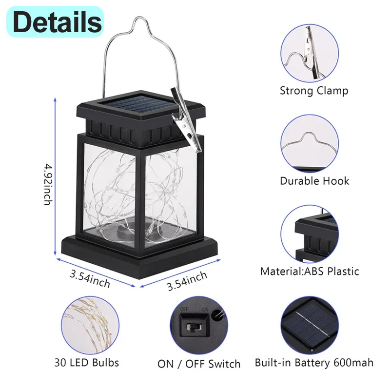 Solar LED Lights Outdoor Focus Floor Lanterns Panel Candle Terraza Indoor Hanging Balcony Birds Decoration Lighting For Garden
