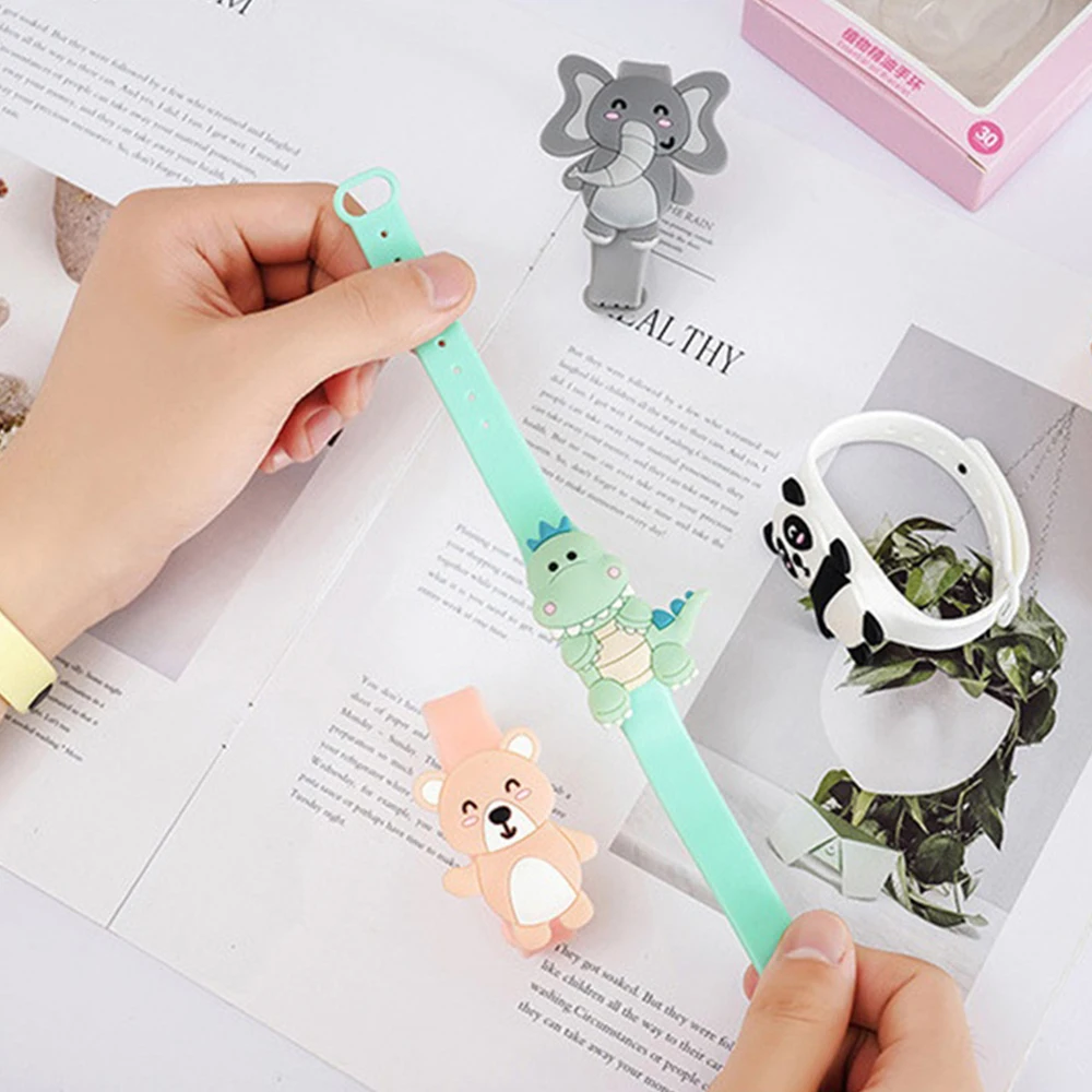 Mosquito Repellent Cartoon Children Bracelet Safe Non Toxic Mosquitoes Repellent Watch Anti-Mosquito Band Long-last Protection
