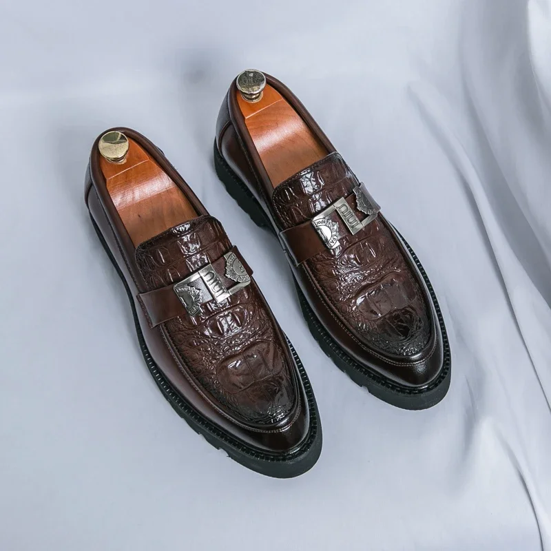 S0c27f0f824ec425bb31c9684e4204862S Stylish VIPOL White Loafers for Men Slip-On Dress Shoes for Parties