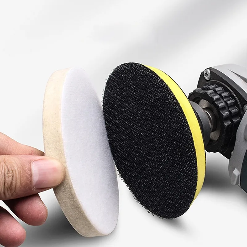 Wool Polishing Pad 1pcs Wool Felt Polisher Pad 75mm 100mm 125mm 150mm 175mm Wheel For Glass Stainless Steel Polish Repair Scratches