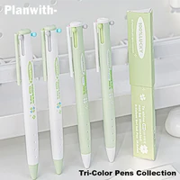 Planwith Multi Color Pen in One Barrel, 0.5mm Retractable Multipurpose Stationery, Students Doctors Nurse Premium Writing Tools 1