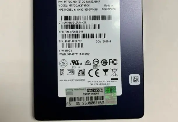 For 875511 B21 875656 001 960GB SATA 2 5 RI SSD Solid State Drive