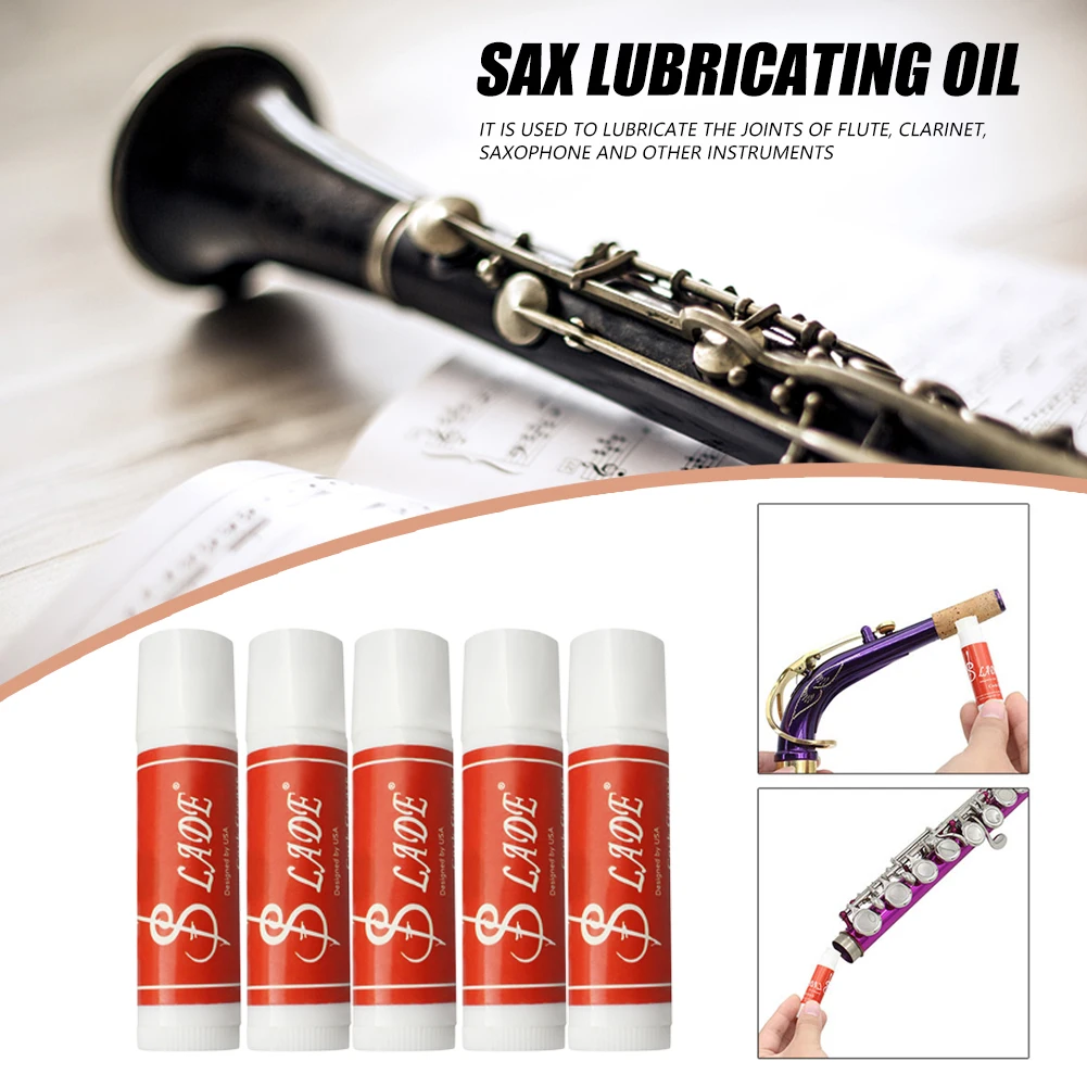 5 Tubes Grease Oil Multifunctional Cork Grease Oil Musical Instruments